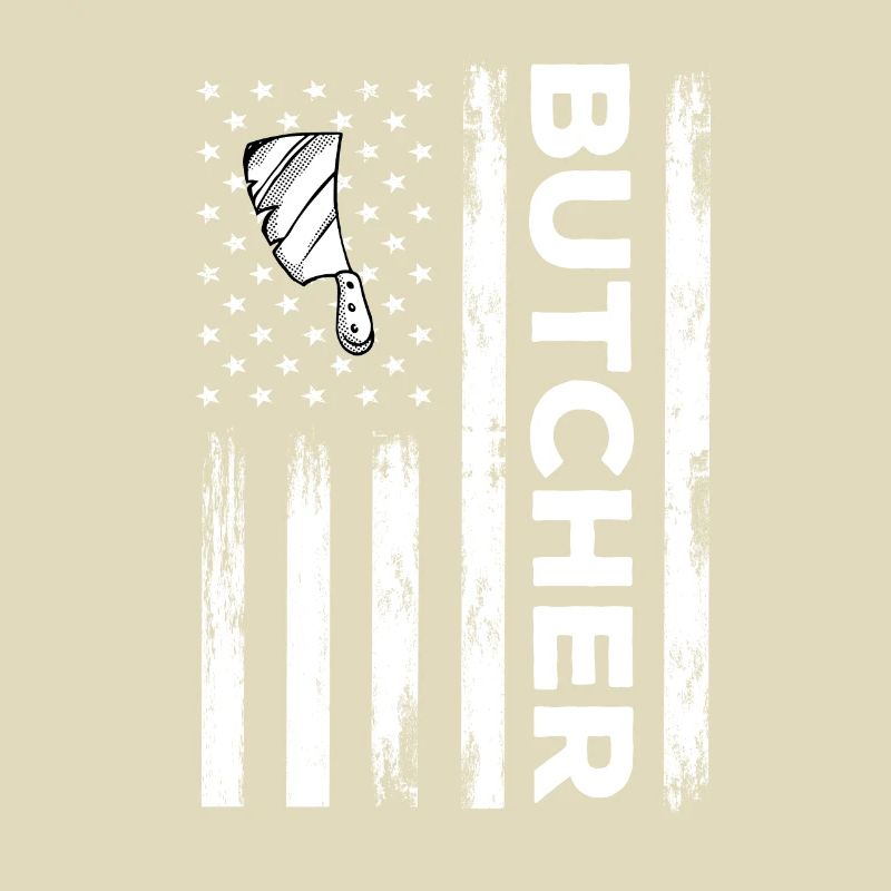 Drapeau des États-Unis Conception du boucher