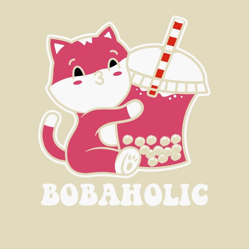 Mignon chat chaton boissons Boba Tea Bubble Tea