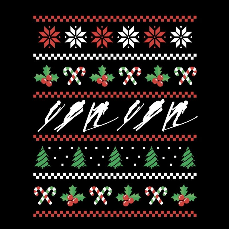 Conception de sauteur à ski de Noël moche