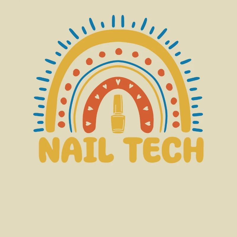 Nageltechnikerin Boho Regenbogen