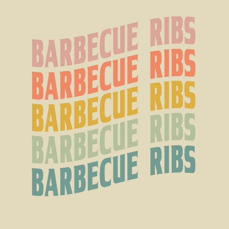 Barbecue Rippchen Schrift