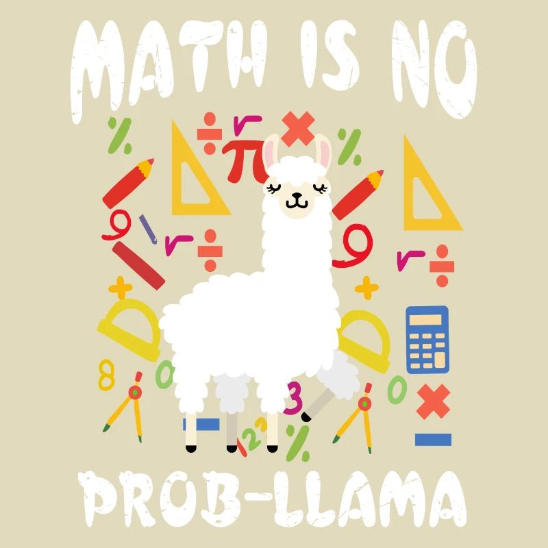 Math is no problem funny math llama