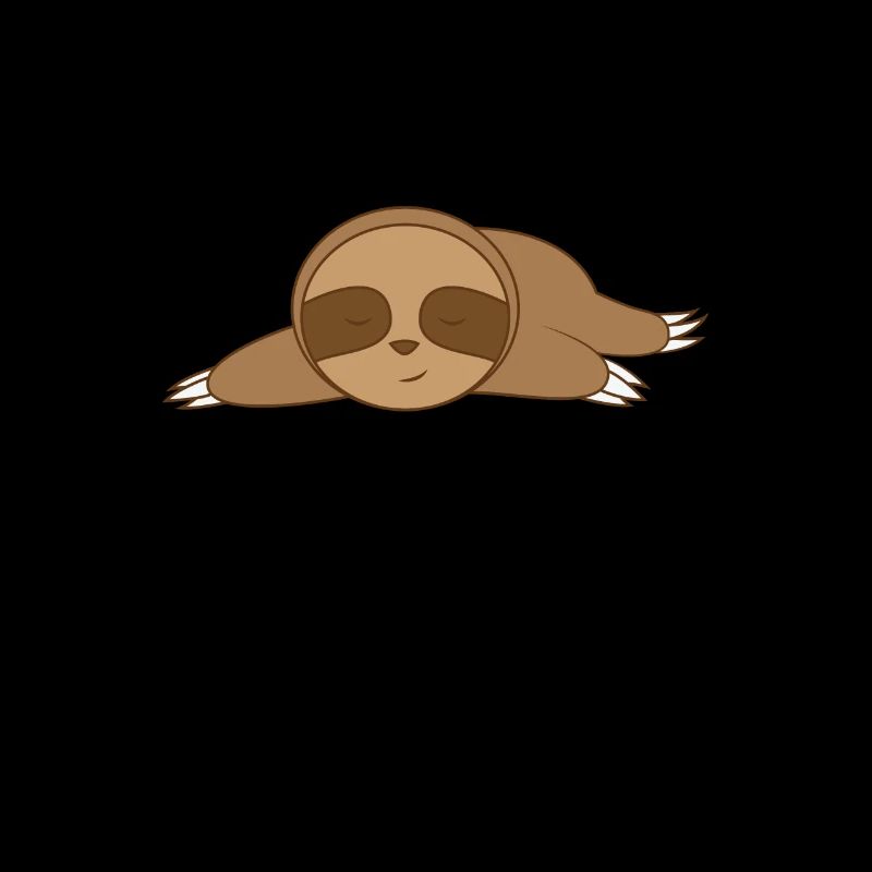 Sloth sleeping on the ground