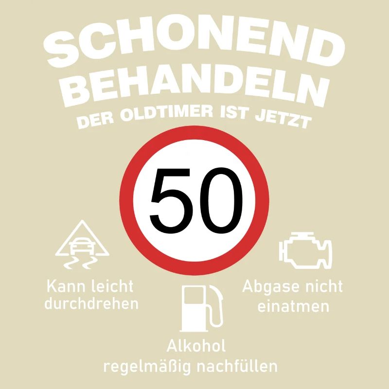 Der Oldtimer wird 50 Jahre alt lustige Auto Spruch