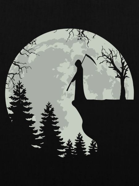 Skeleton Full Moon Grim Reaper