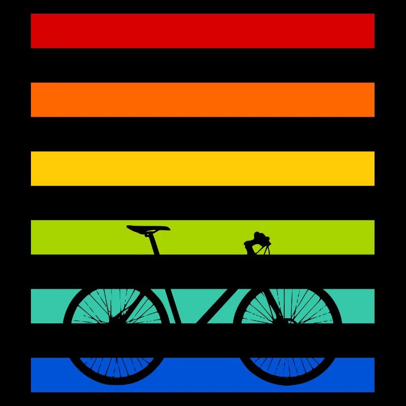 Bicycle rainbow stripes
