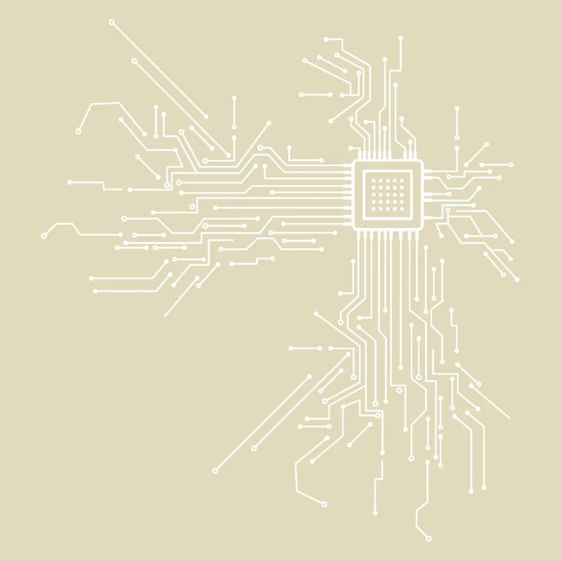 Circuit imprimé à puce avec conception d'ordinateur CPU