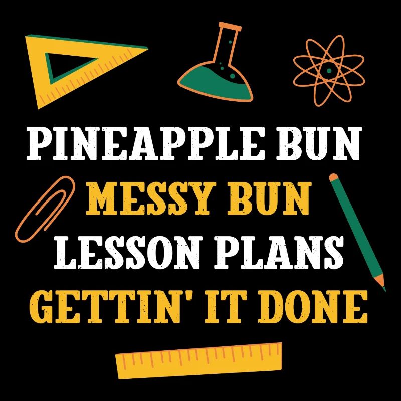 Ananas Bun Messy Bun Plans de leçon Drôle
