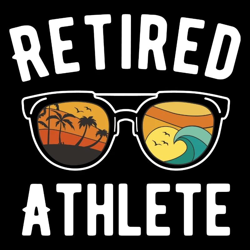 Active pensioner-athlete with sunglasses on
