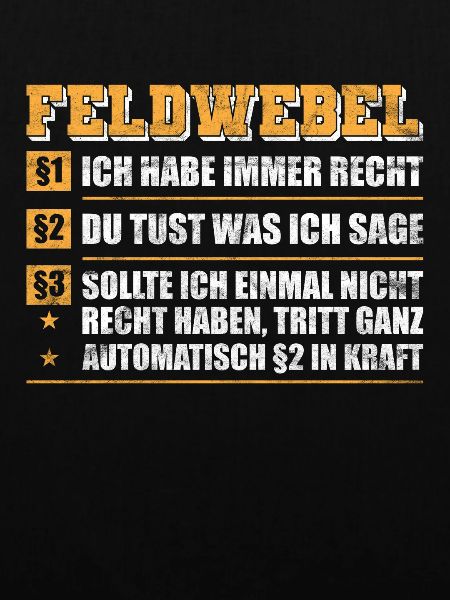 Feldwebel Gesetz