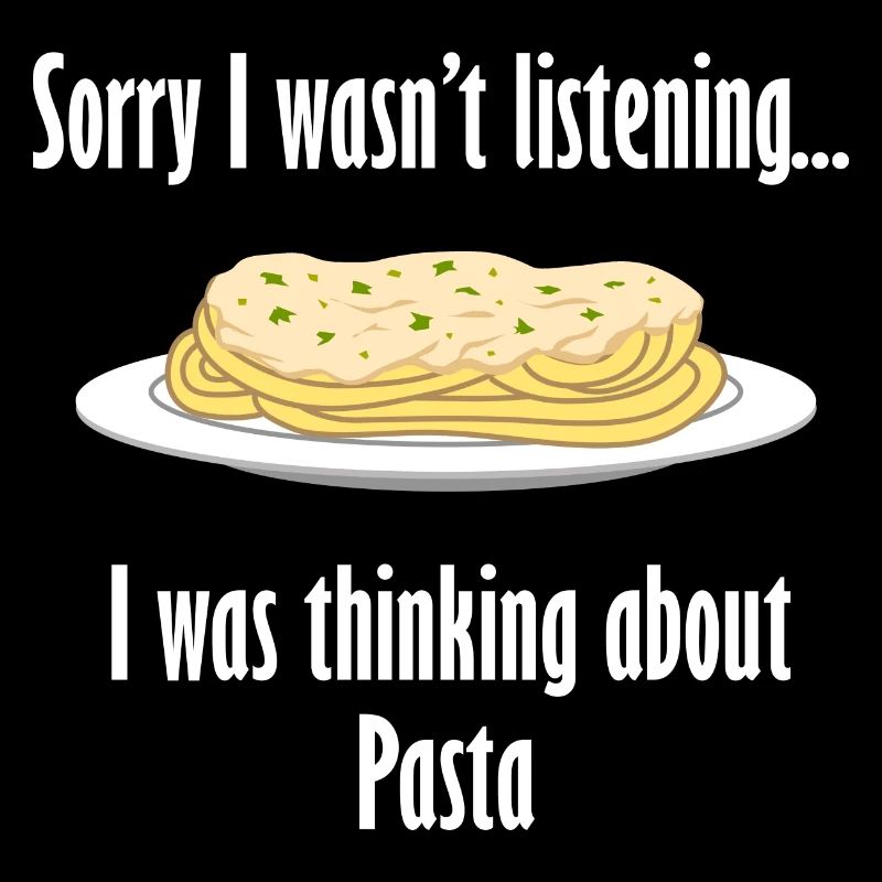 Denken Sie an Spaghetti Pasta Chef Zitat