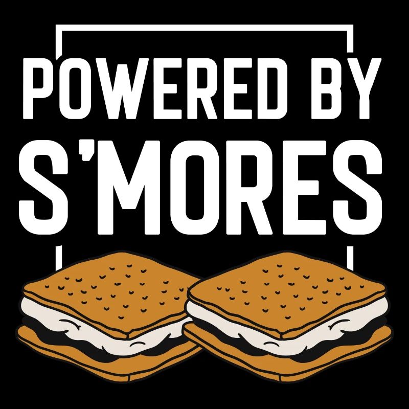 Cute Powered By Smores Campfire Marshmallow Campin