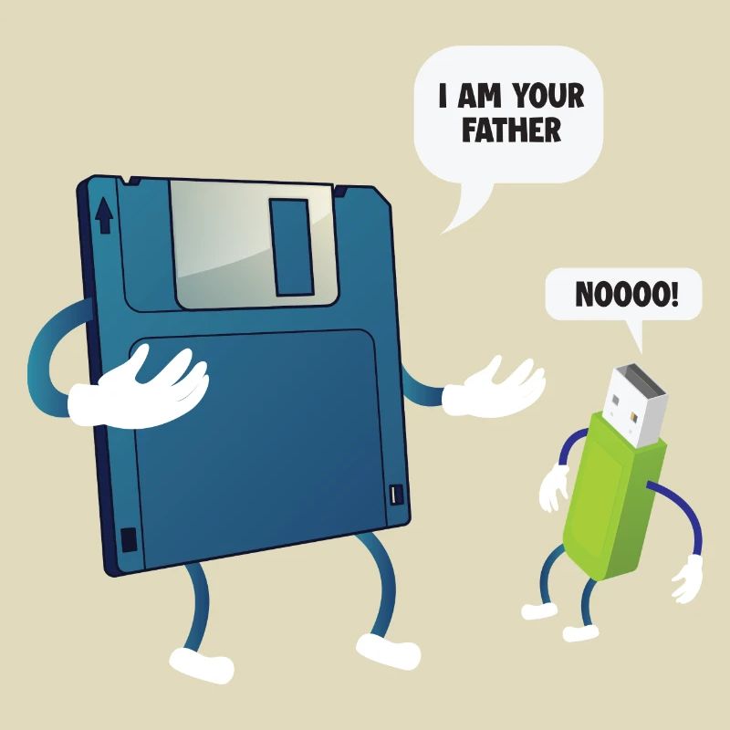 Father _ Son Floppy Disk ... Programmers & Nerd