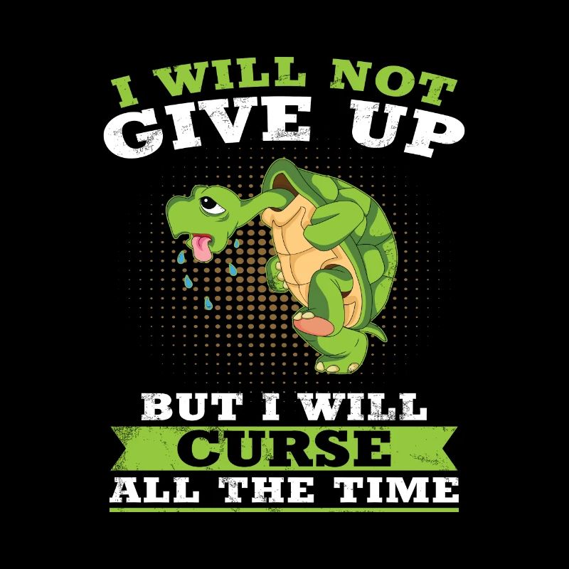 I Will Not Give Up Runner Turtle Running Jogging