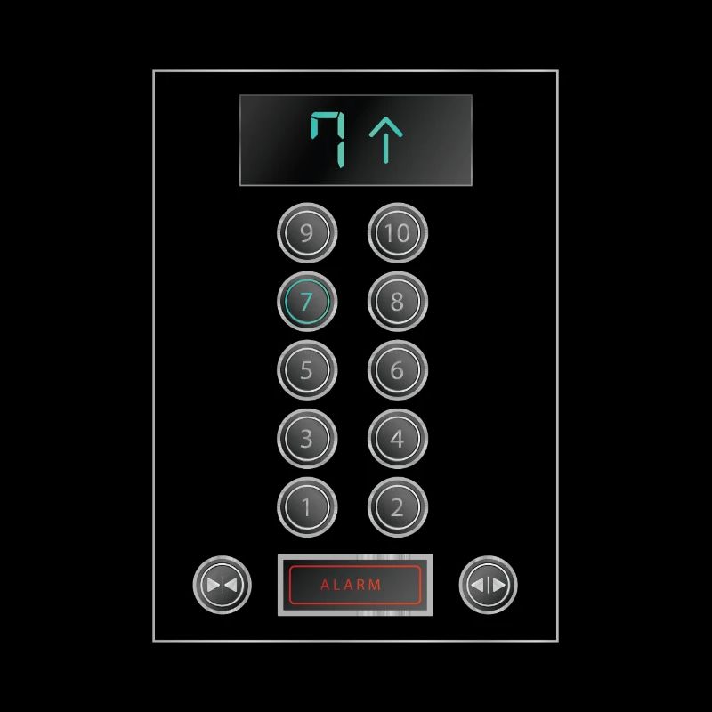 Elevator Mechanic Funny Button Operator