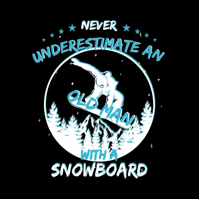 Snowboarder old man