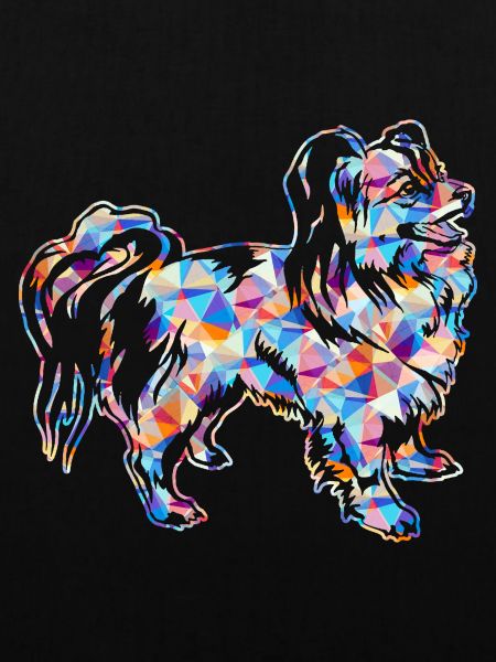 Papillon Dog Geometric