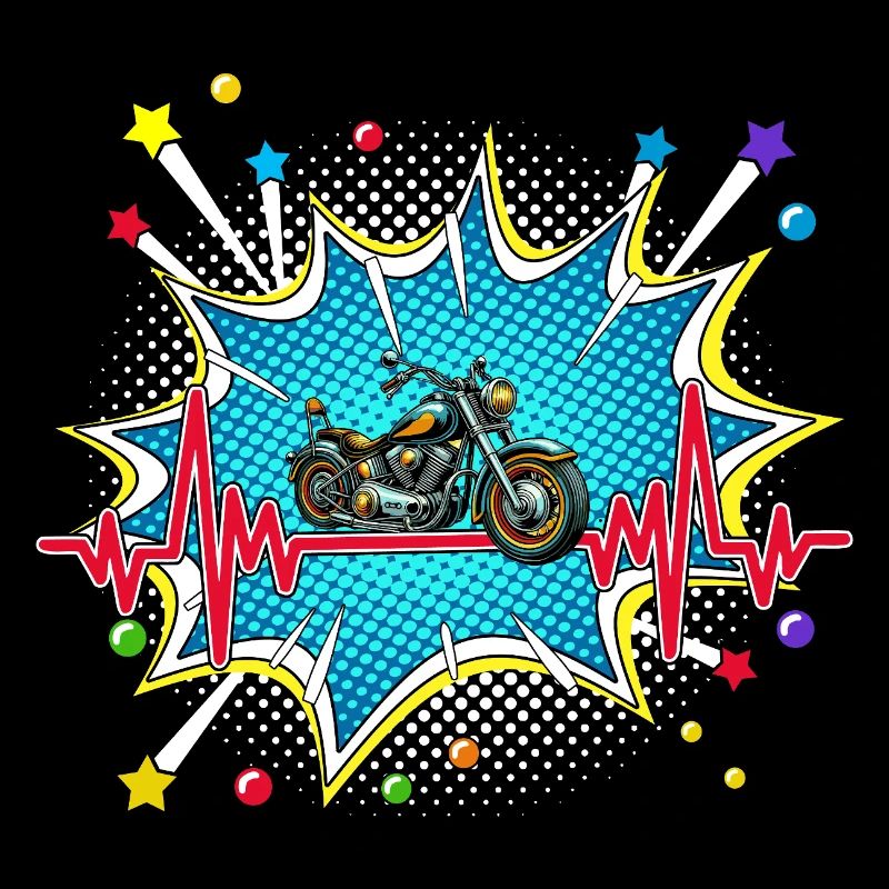 MTB Pop Art Comic Retro Herzschlag