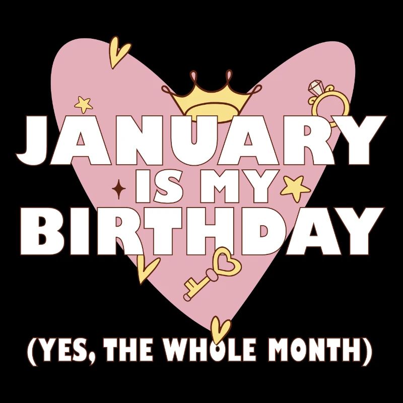 Janvier est mon anniversaire Oui tout le mois né