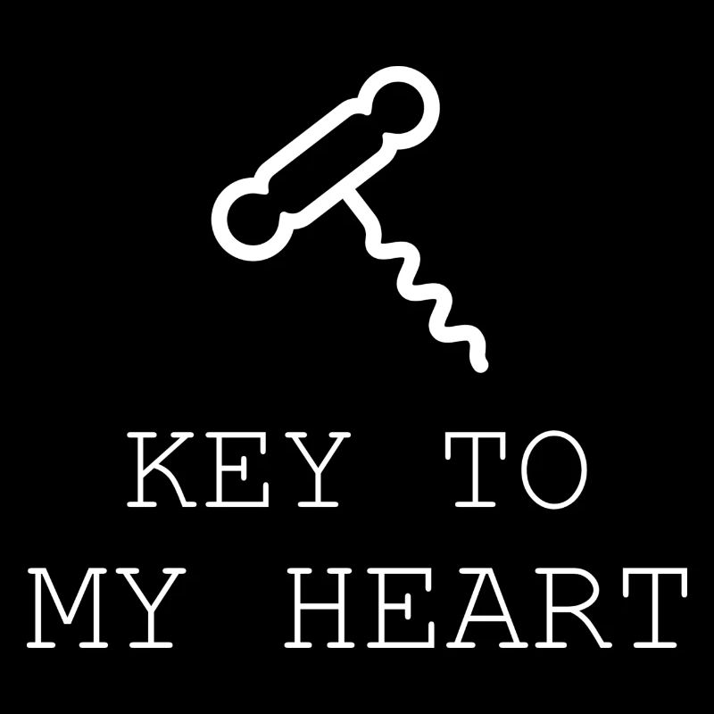 Corkscrew Wine Drinking Key to my heart Gift