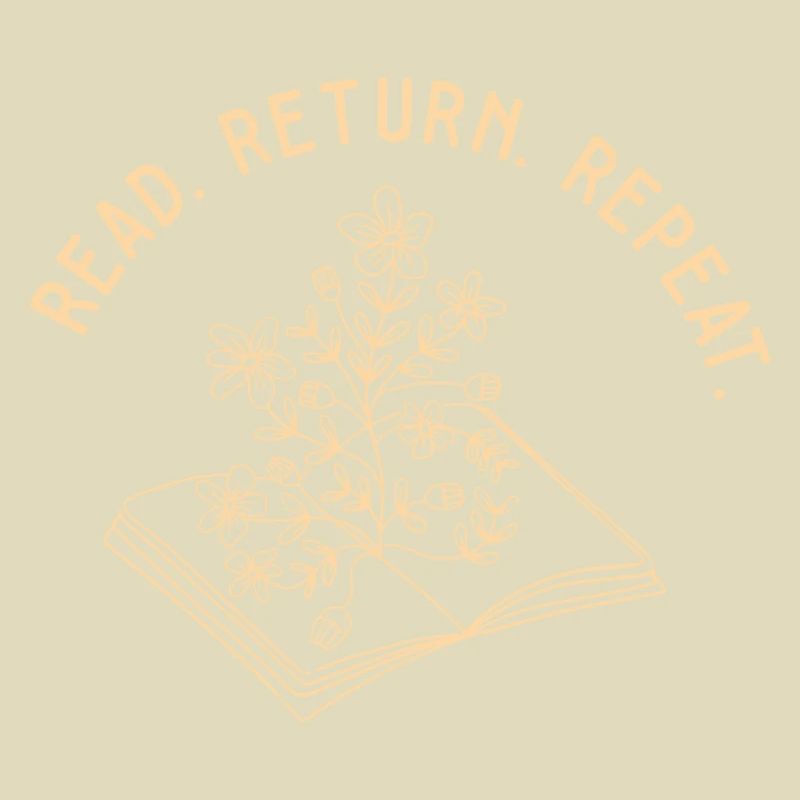 Librarian Read Return Repeat Library Worker Book