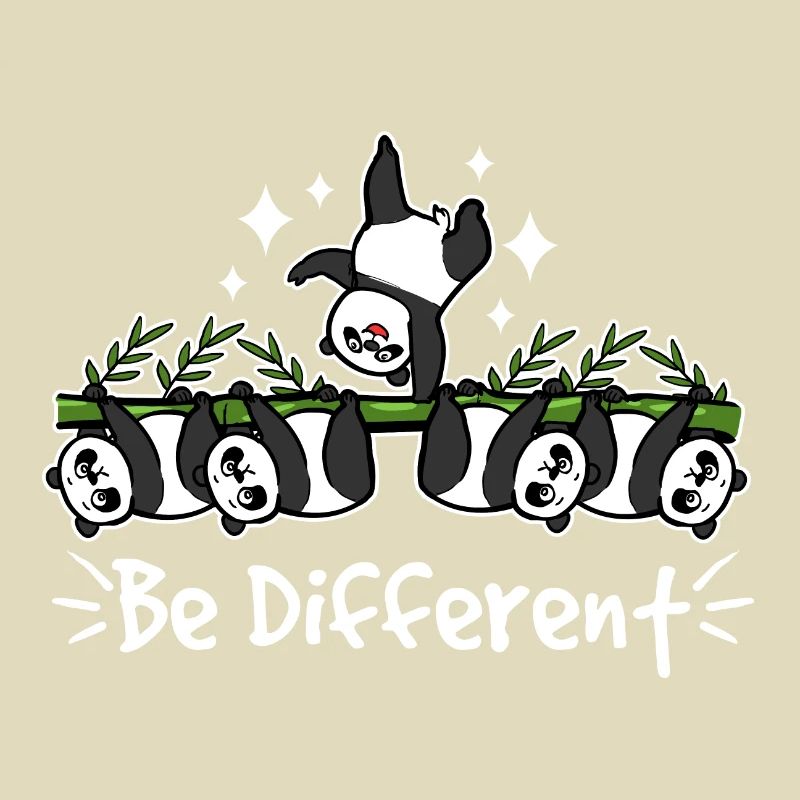 Süßer Panda Sei Anders Geschenkidee