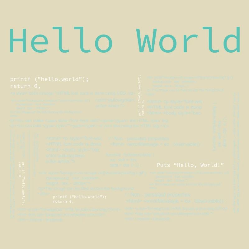Hello World - Computer Pr... Programmierer & Nerd