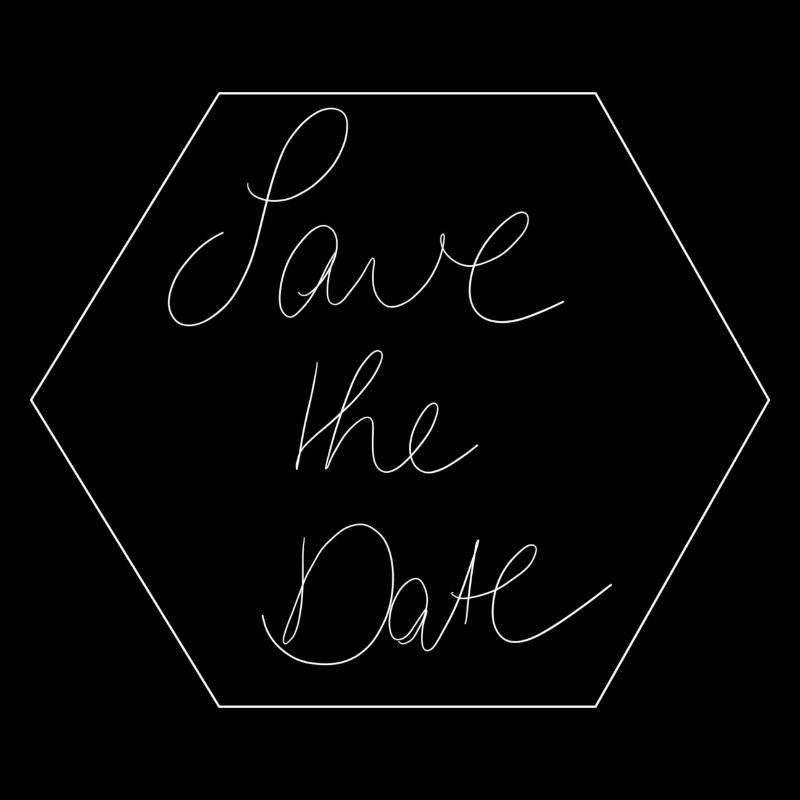 Save The Date Calligraphy Minimalism