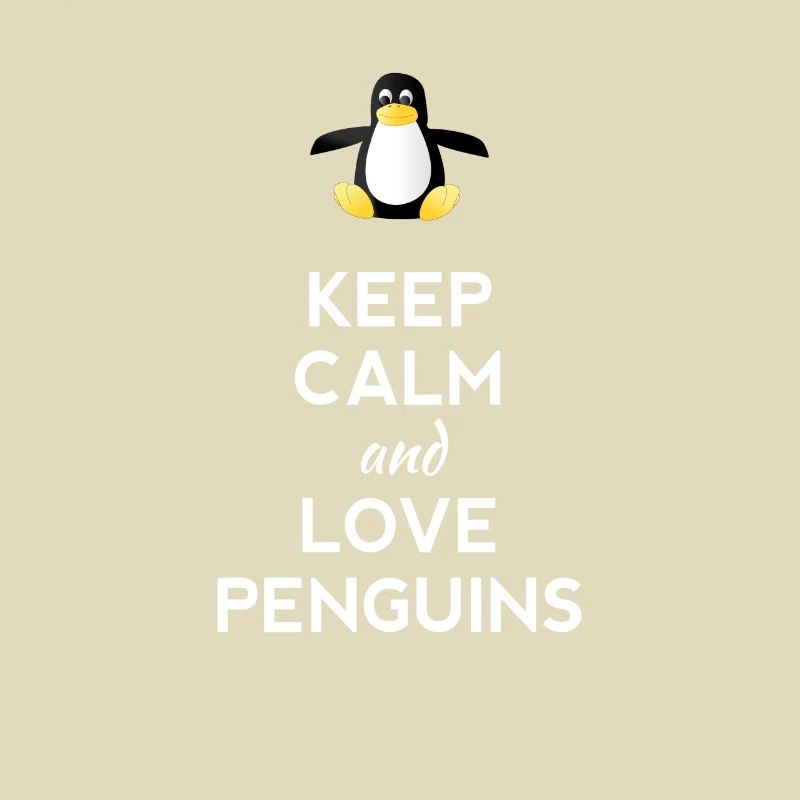 keep calm love pingouin Linux nerd ordinateur cpu lo