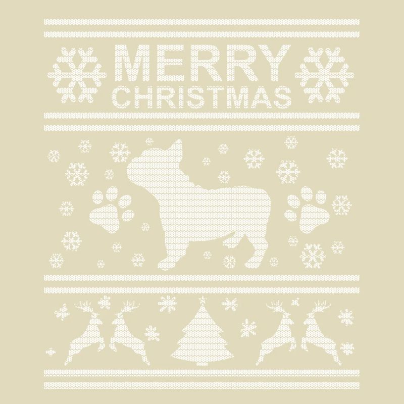 Laid de Noël Pull de bouledogue français