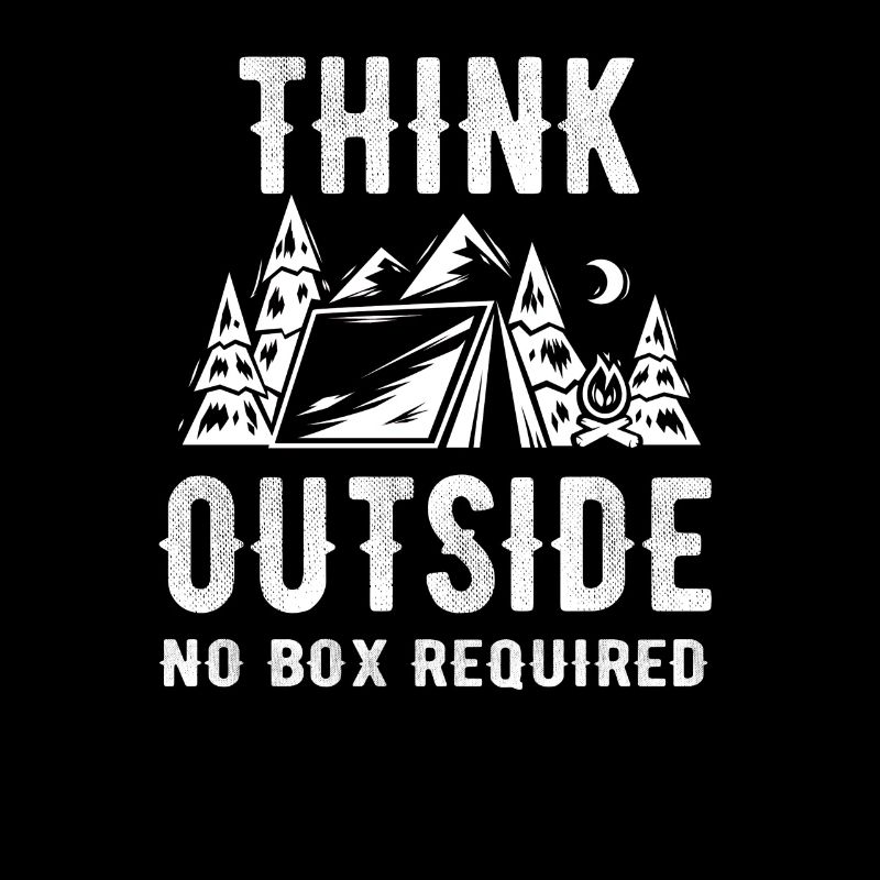 Think outside no box required Camping Scout Shirt