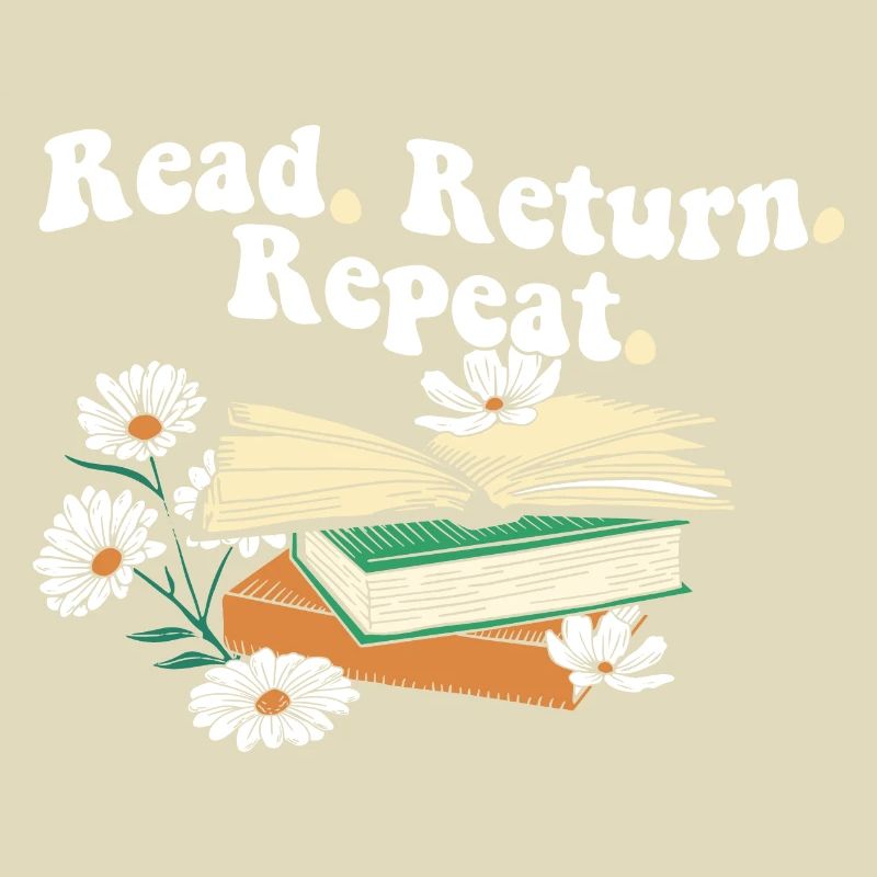 Librarian Read Return Repeat Library Worker Book