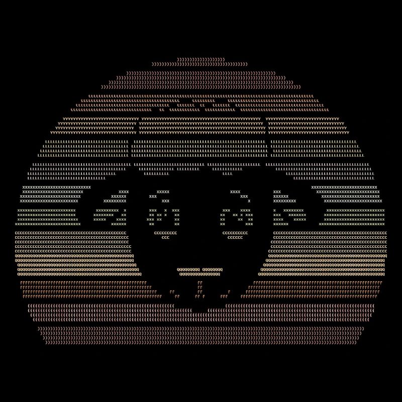 Sunset sheep shepherd and shepherd ASCII