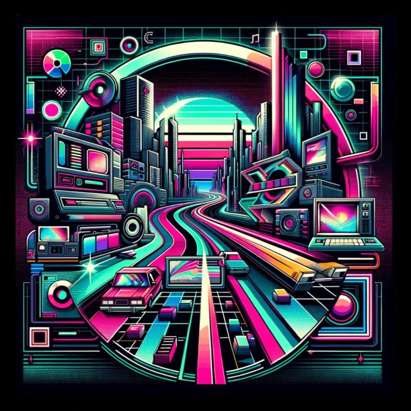 Neon Nostalgie: Retro Traum