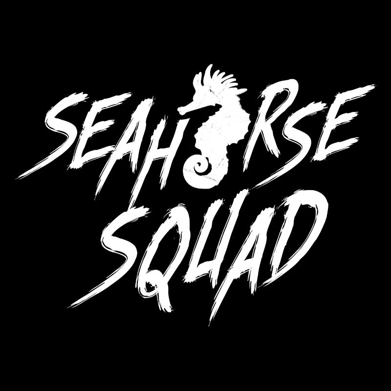 Hippocampe Squad Citation drôle d'animal de mer