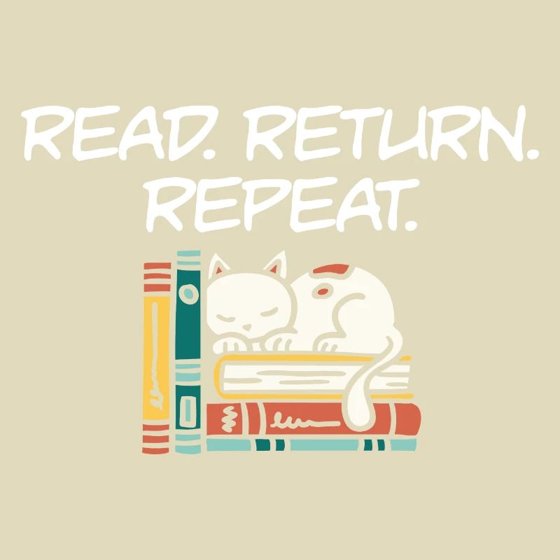 Library Worker Librarian Read Return Repeat Book