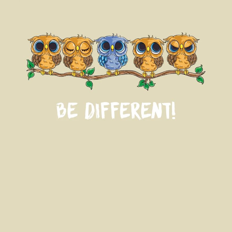 Be Different - Eule Spruch Owl Vogel - Süßes Eulen