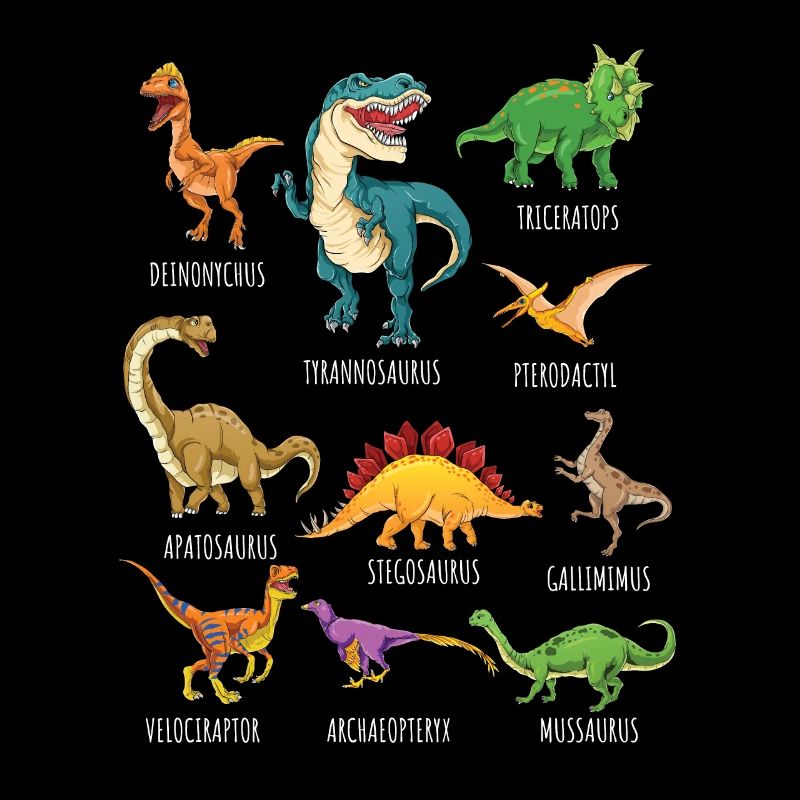 Dinosaur Types Graphics Dino T-Rex Boys Dinos