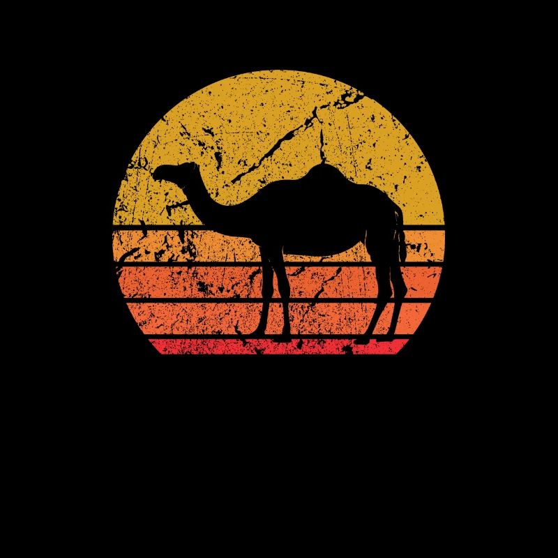 Retro Sun Camel Dromedary Gift