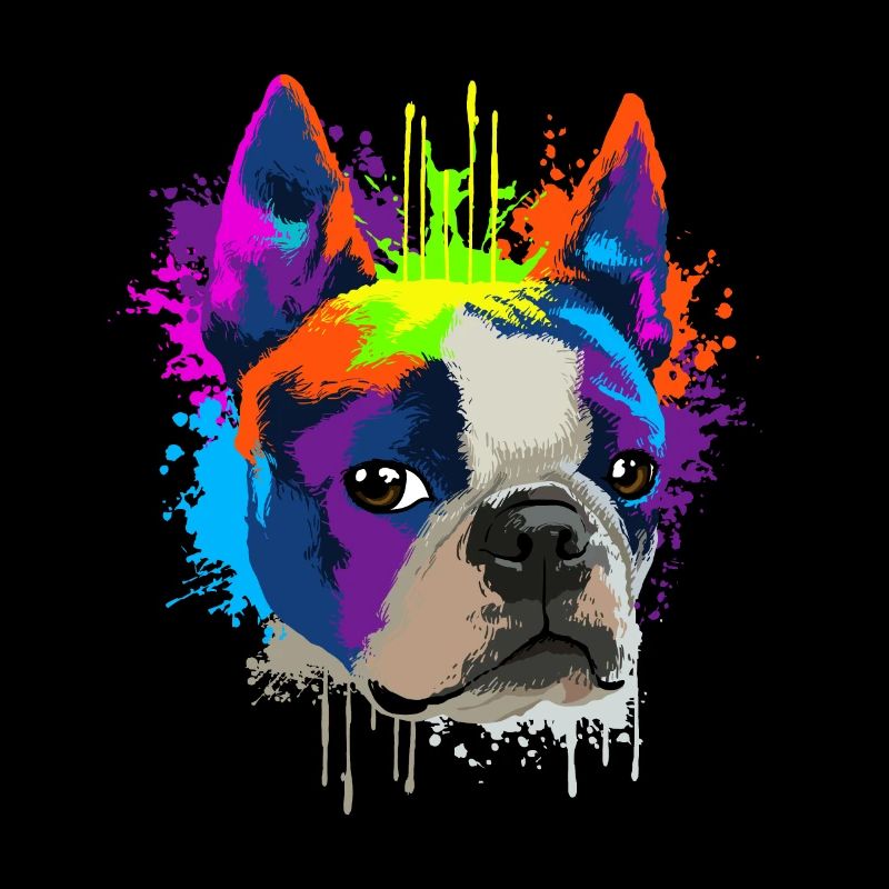 Splash Art Boston Terrier Dog Lover Gift Idea