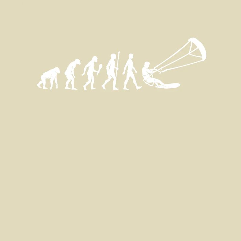 Kitesurfen Evolution Kitesurfer Geschenkidee