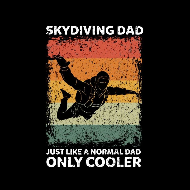 Retro Skydiving Dad Like A Normal Dad Only Cooler
