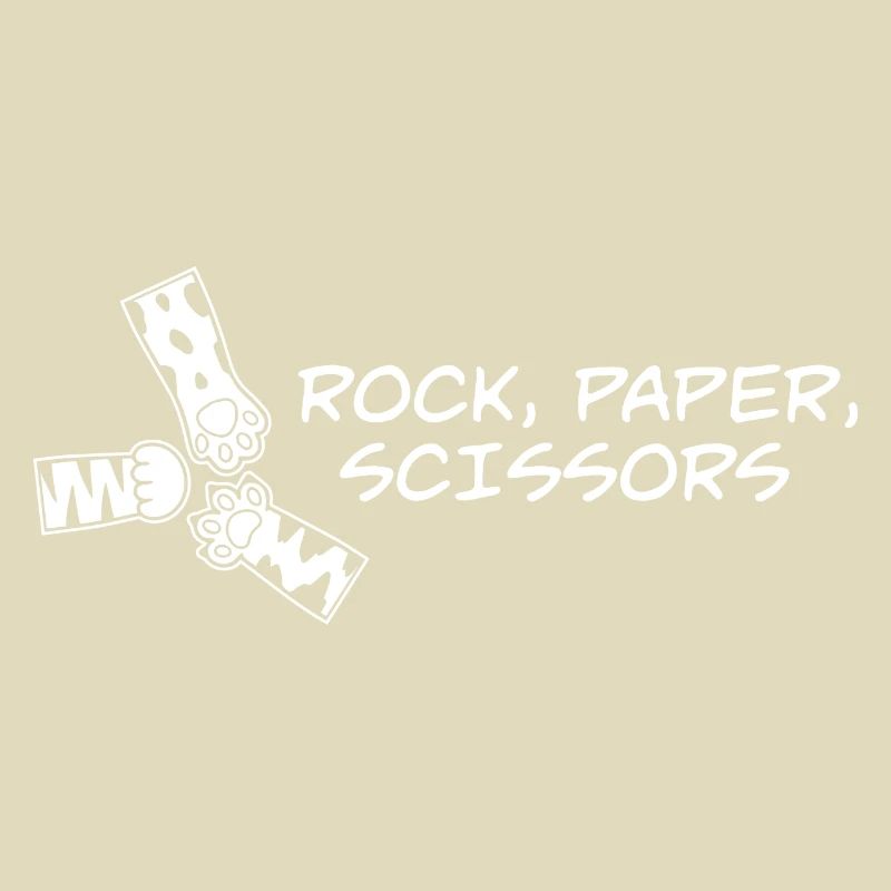 Mignon Kawaii Chat Patte Rock Papier Ciseaux Kitty Cat