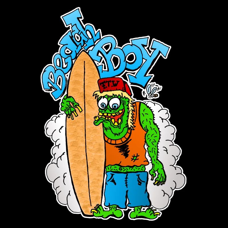 Beach Boy Surfer Monster