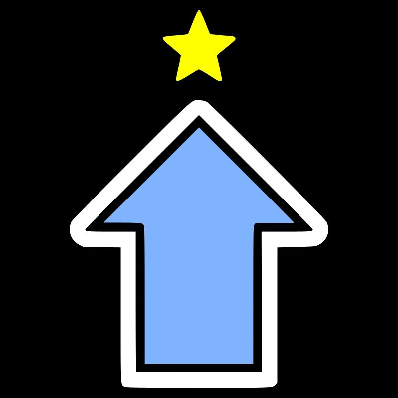 Level Up Arrow Star Gaming Power Vector