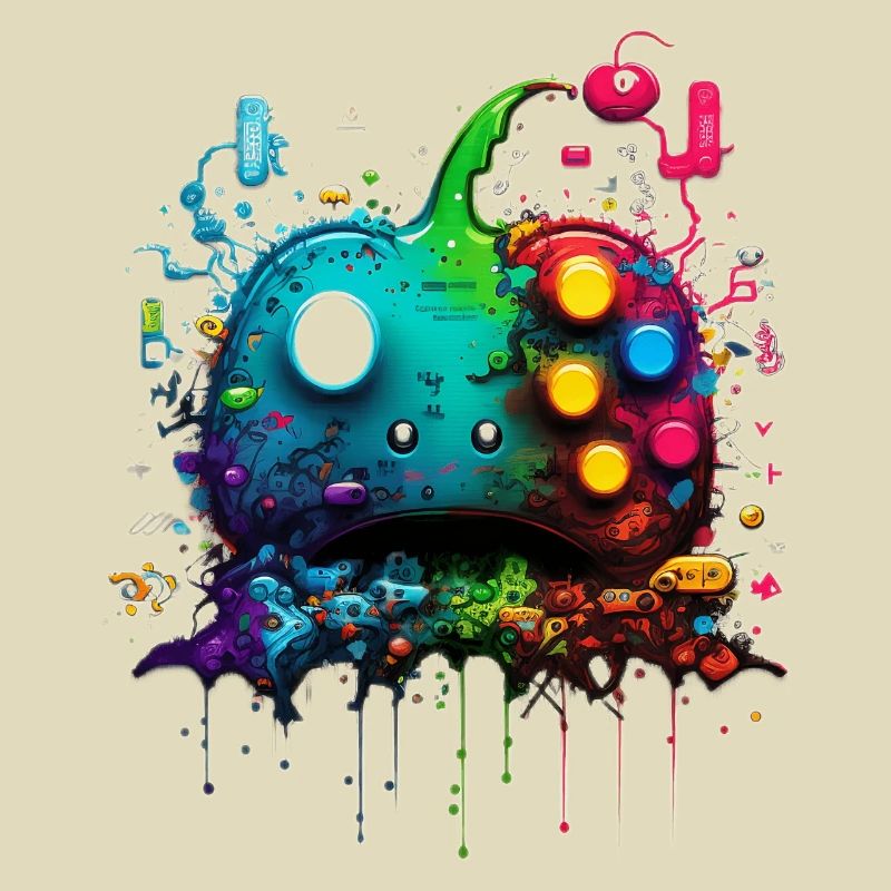 Neon Gaming Controller / Kontroller