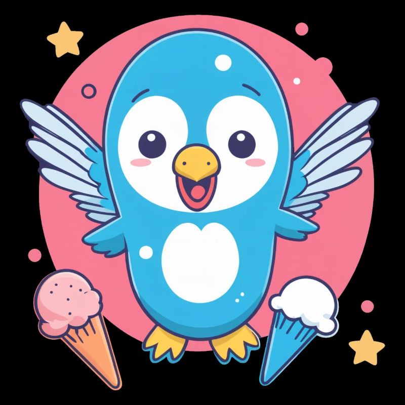 Vogel liebt Eis