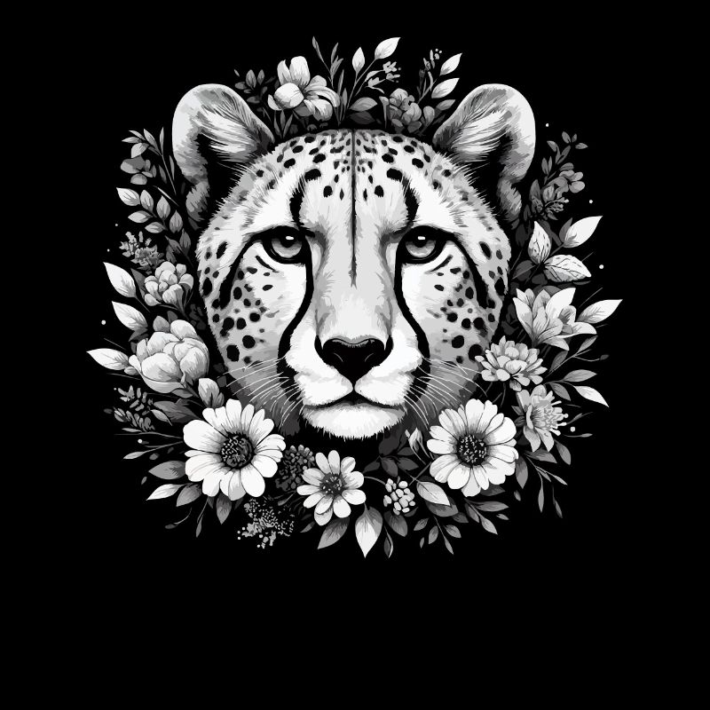 Cheetah Gepard Blumen
