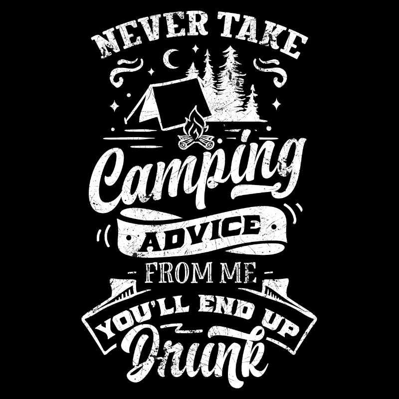 CAMPING COUNCIL DRUNK BEER DRINKING BARBECUE MOTIF