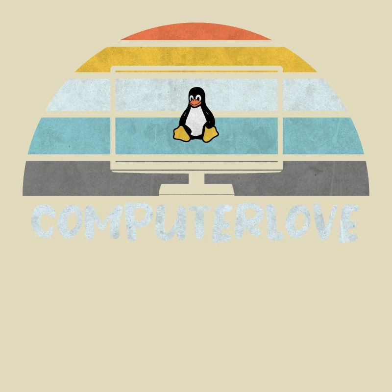 LINUX PINGUIN PROGRAMMIERER TUX PC COMPUTERLOVE